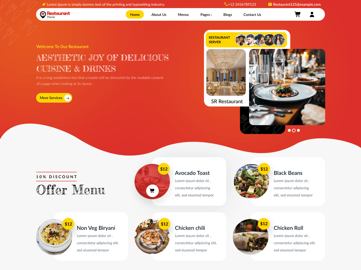Saffron Kitchen e-commerce website design